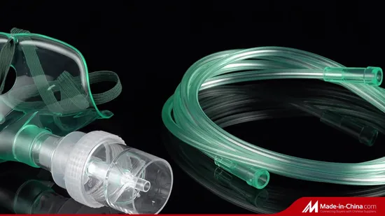Bm® Máscara de oxigênio médica descartável de alta qualidade em PVC com tubo ISO13485 CE FDA