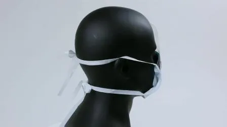 Máscara protetora médica dental cirúrgica descartável preta 3ply TypeIIR BFE 99% máscara cirúrgica