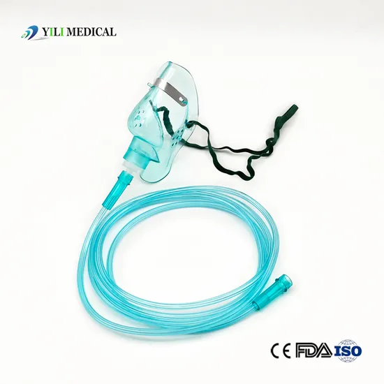 CE de fábrica e ISO aprovam máscara de oxigênio médica descartável hospitalar