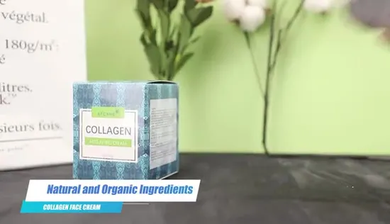 Creme facial de colágeno antienvelhecimento e antirrugas de marca própria para cuidados com a pele Creme facial orgânico natural para rosto
