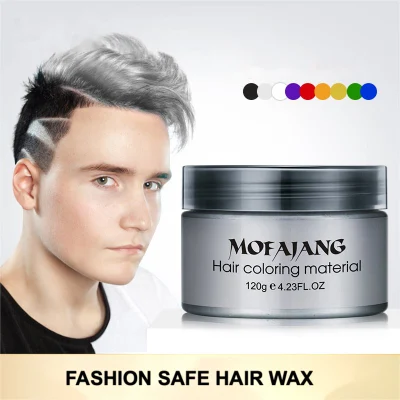 120g moda venda quente estilo de cabelo fácil cor fosca cera de argila para homens